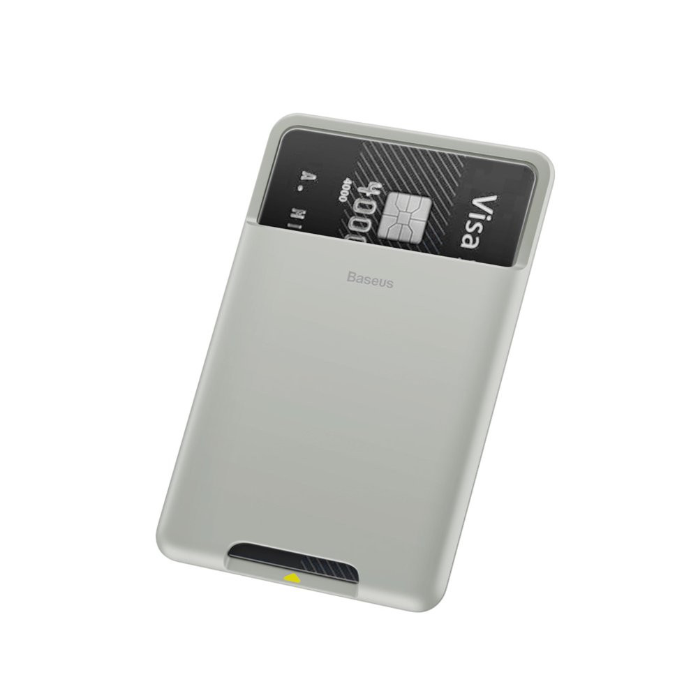 Baseus Adhesive Silicon Card Holder (Grey)