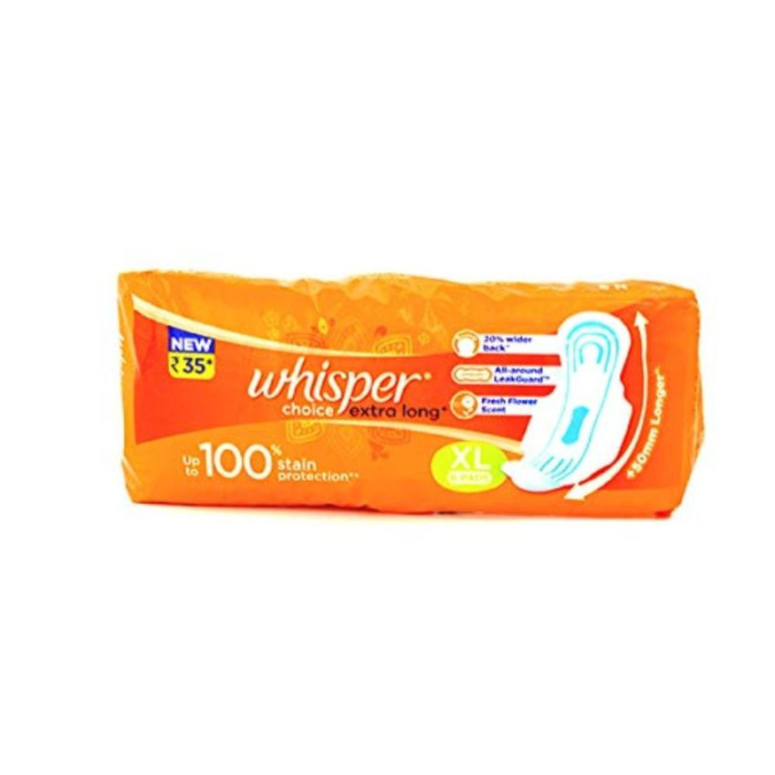 Whisper | Whisper Choice Extra Long 6's x 100 INR 36 [82309224]