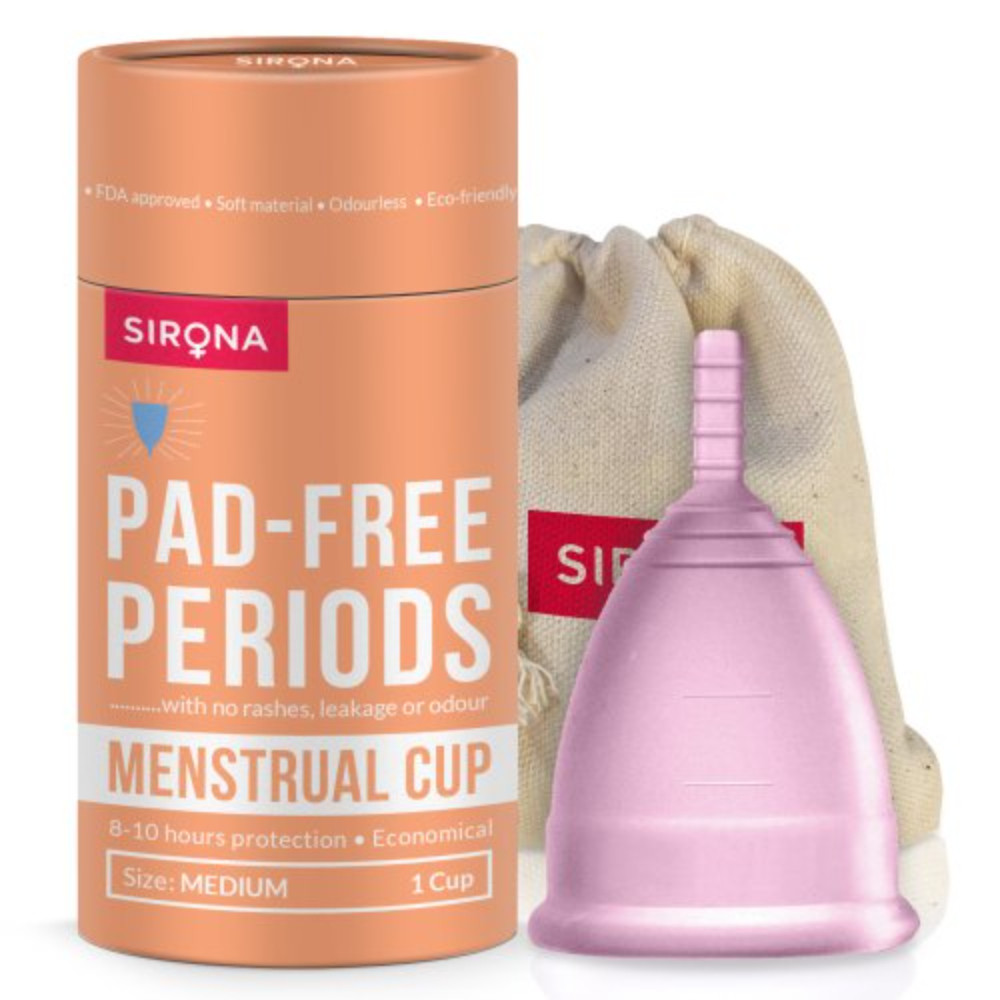 Sirona Reusable Menstrual Cup With Medical Grade Silicone – Medium