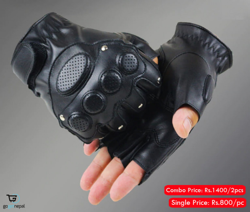 Leather Half Gloves