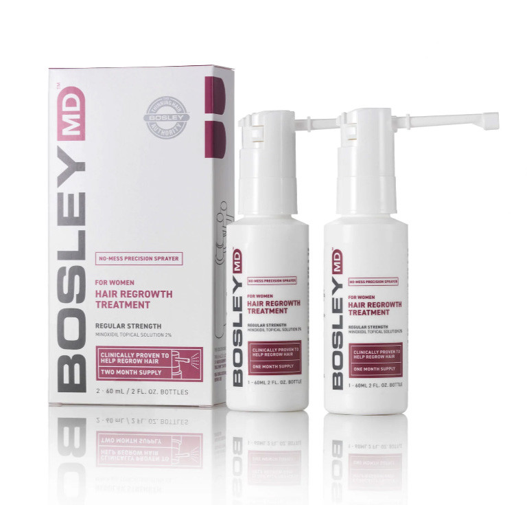 Bosleymd Women's Regular Strength Minoxidil 2% Topical (Sprayer) 2 Month Supply