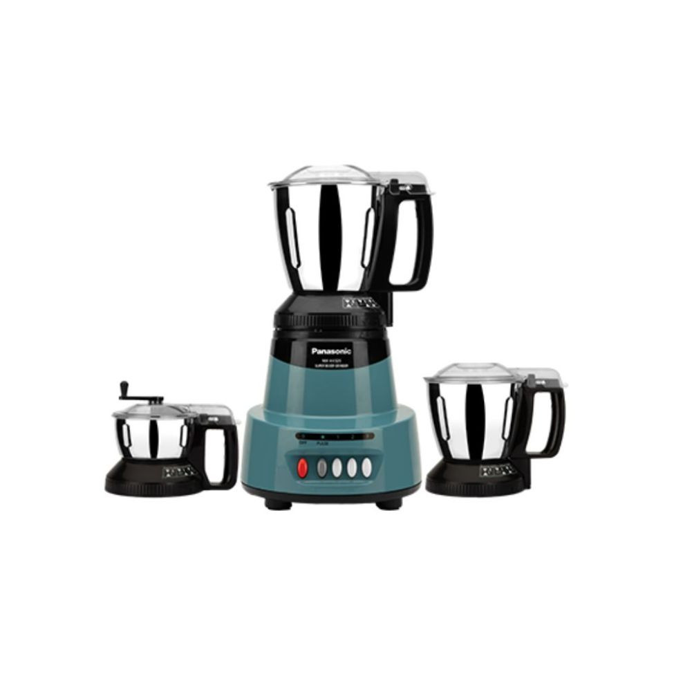 Panasonic 600W Super Mixer Grinder with 3 Jars Marble Silver (Elements series) MX-AV325 CORAL BLUE