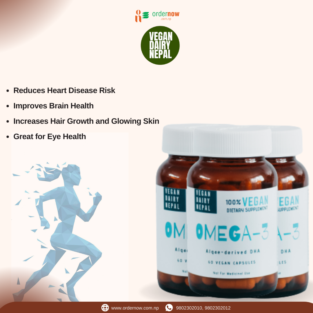 Algae Omega 3 - 400Mg 60 Vegan Capsules (Vegan Dairy Nepal) - Veg Fish Oil