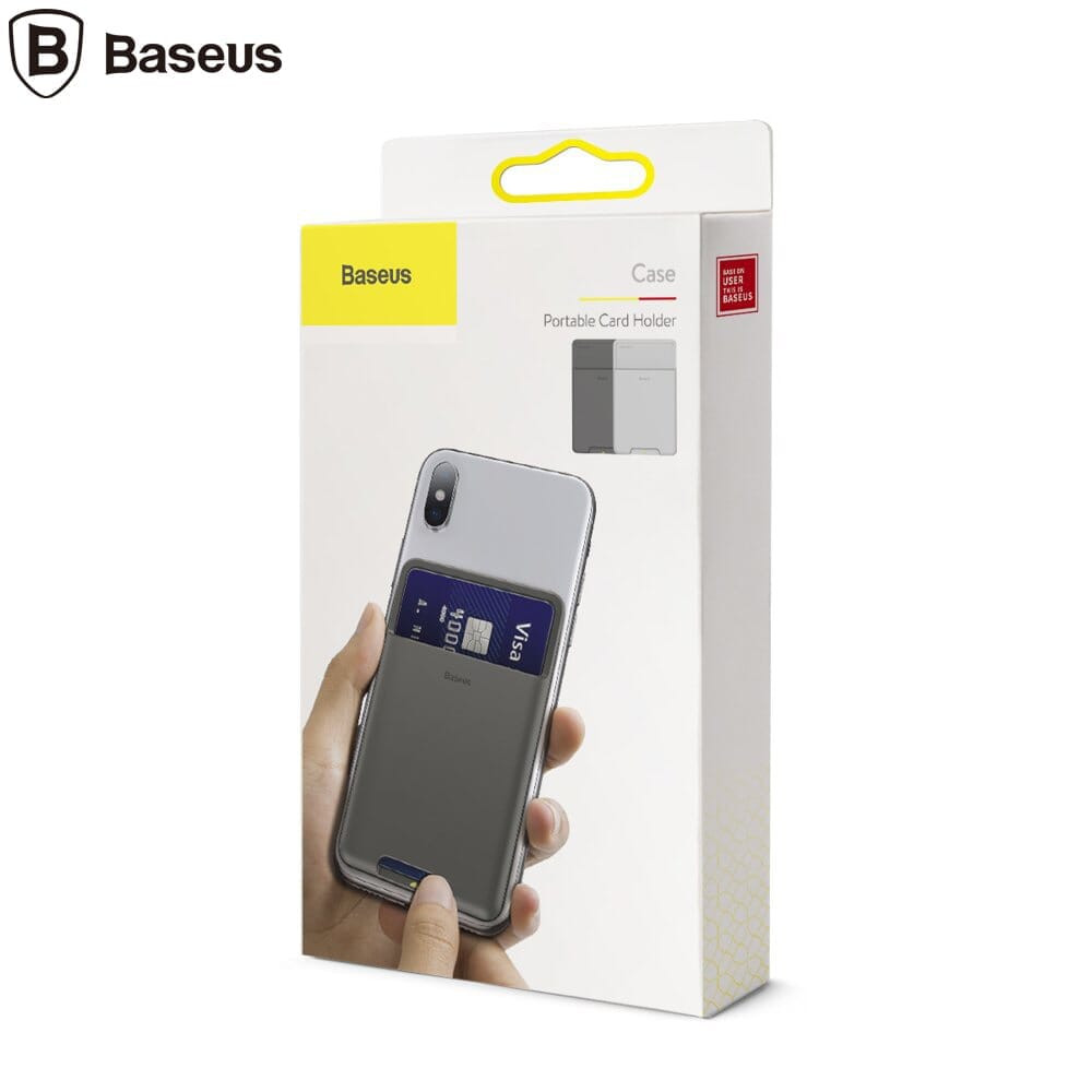 Baseus Adhesive Silicon Card Holder (Grey)