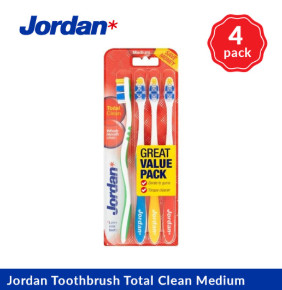 Jordan Toothbrush Total Clean Medium, 4 Pack