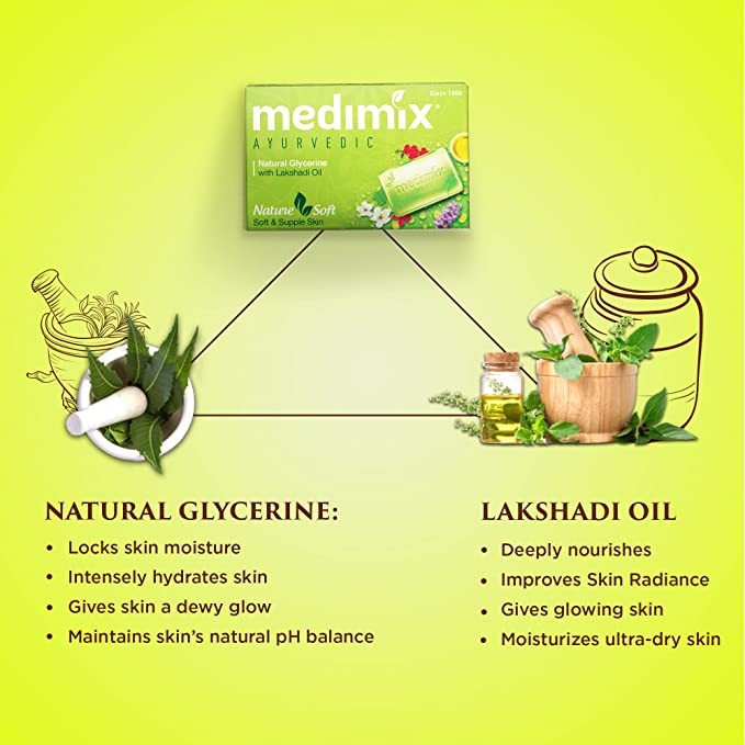 Medimix Natural Glycerin With Lakshadi Oil Soap 125Gm