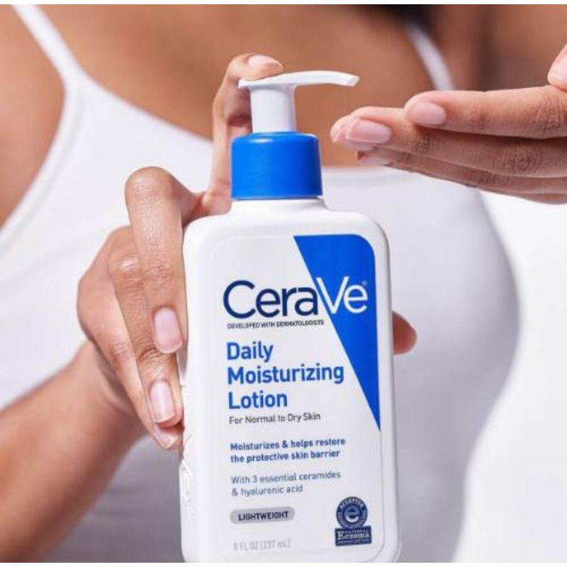 Cerave Daily Moisturizing Lotion For Dry Skin | Body Lotion & Facial Moisturizer With Hyaluronic Acid And Ceramides | 237Ml