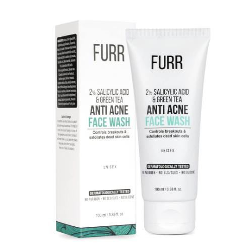 Furr By Pee Safe 2% Salicylic Acid & Green Tea Anti Acne Face Wash - 100Ml