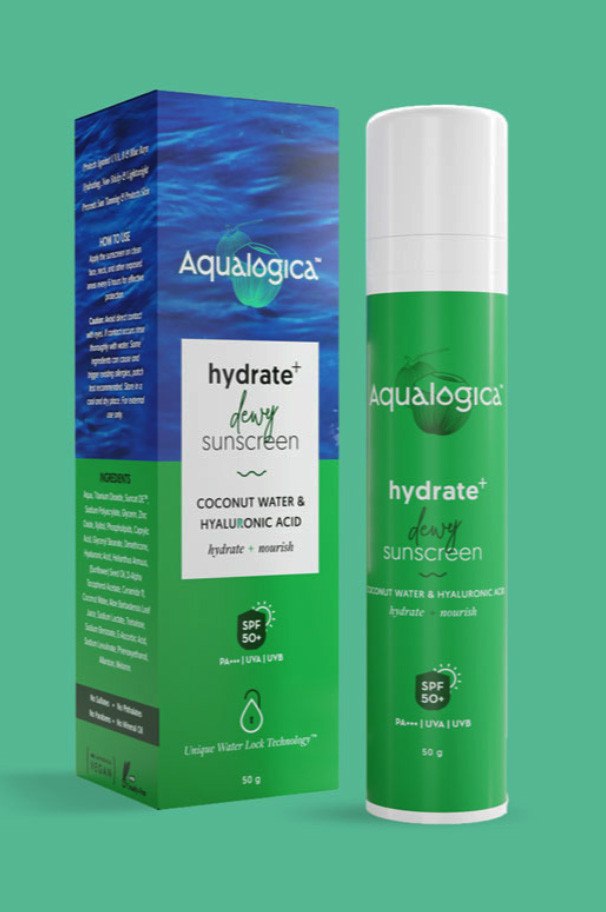 Aqualogica Hydrate+ Sunscreen With Coconut Water & Hyaluronic Acid 50Gm