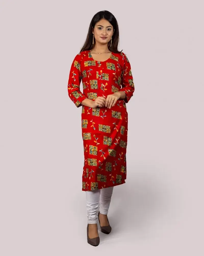 Bisesh Creation Front Buttoned Foil Printed Kurti
