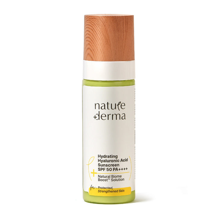 Nature Derma Hydrating Hyaluronic Acid Aqua Sunscreen Spf 50 Pa++++ With Natural Biome-Boost™ Solution - 50 Ml
