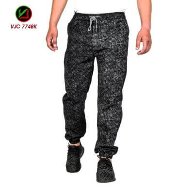 Virjeans (Vjc 774) Printed Linen Joggers Trouser For Men