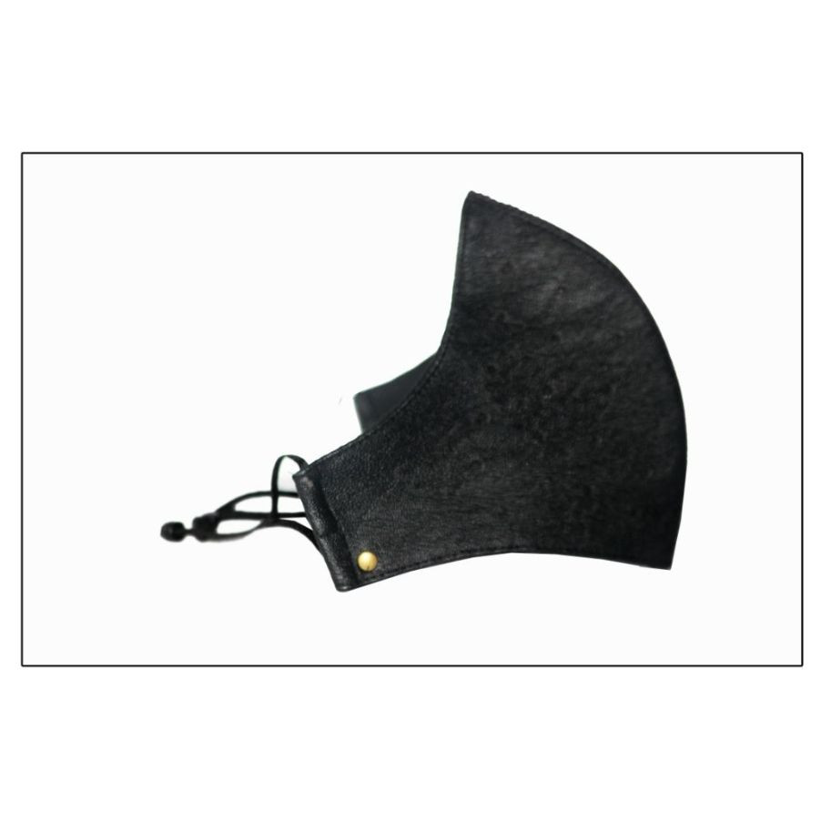Leather Triple Layer Face Mask With Ear Adjustable