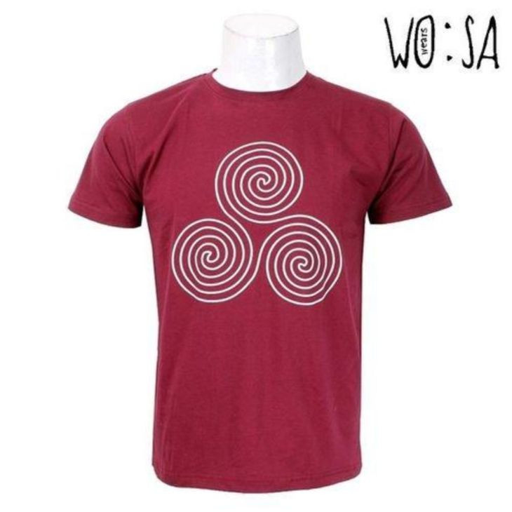 Maroon Hypnotic Printed T-Shirt For Men
