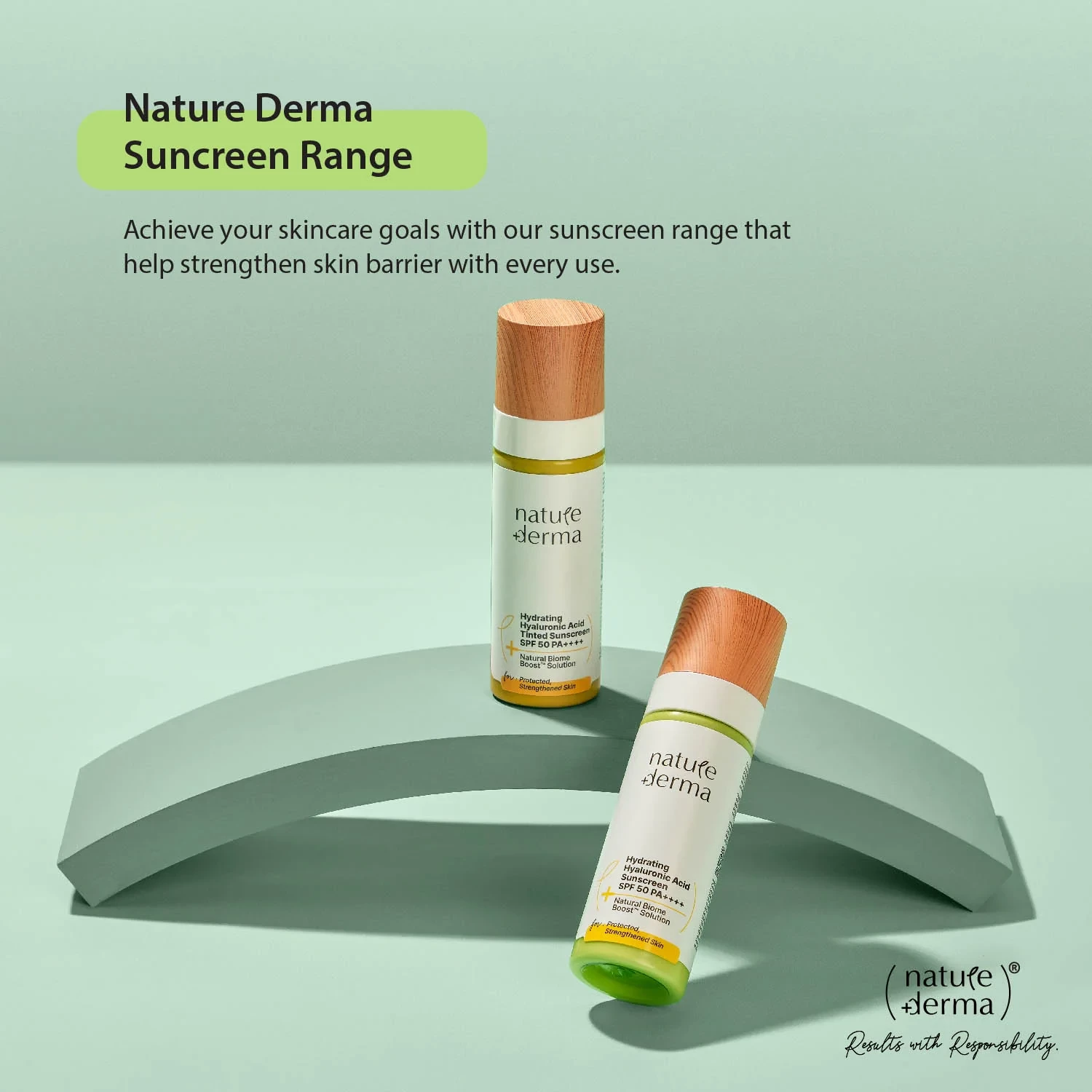 Nature Derma Hydrating Hyaluronic Acid Tinted Sunscreen Spf 50 Pa++++ With Natural Biome-Boost™ Solution - 50 Ml