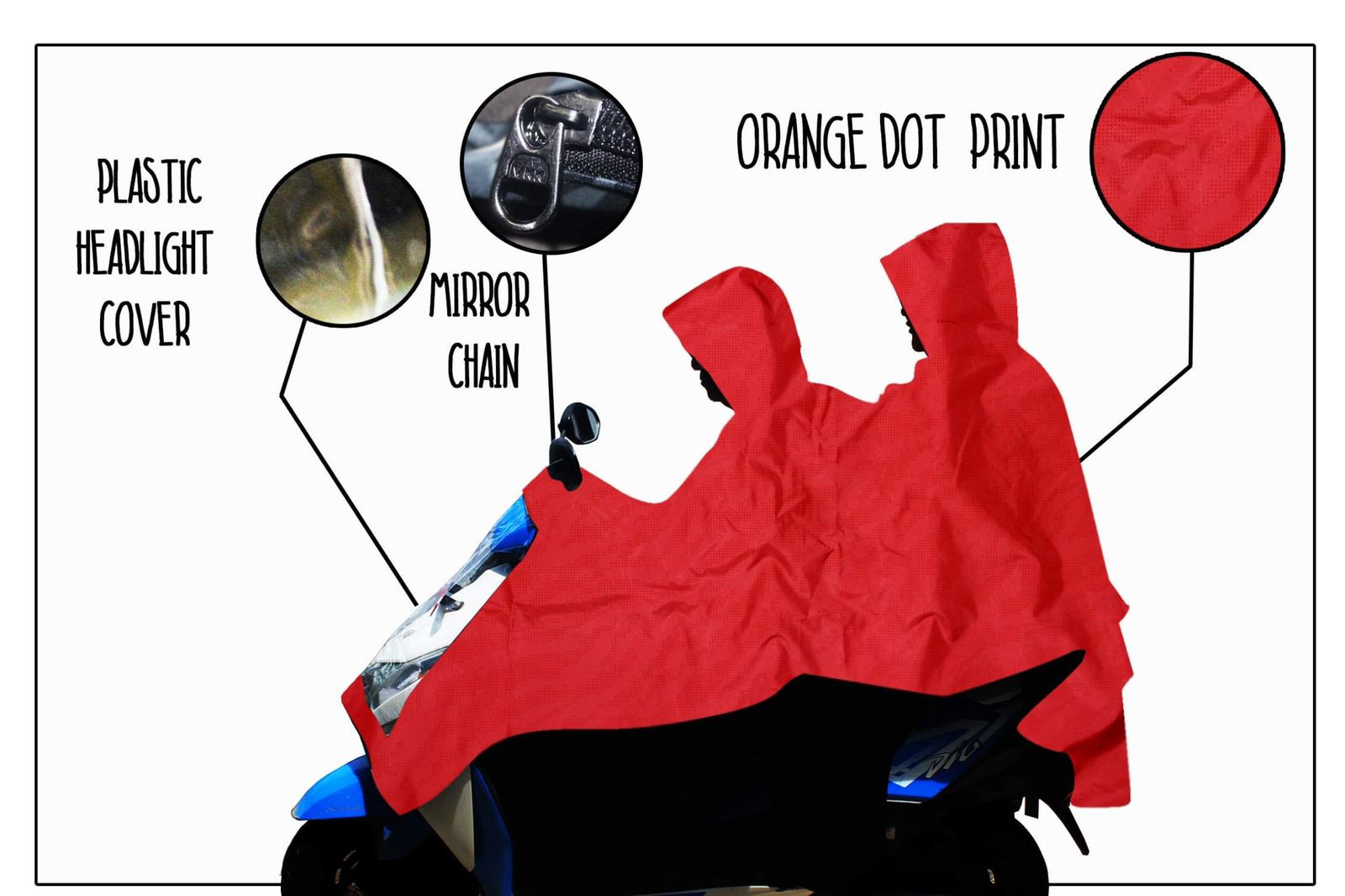 Unisex Double Layer Printed Raincoat