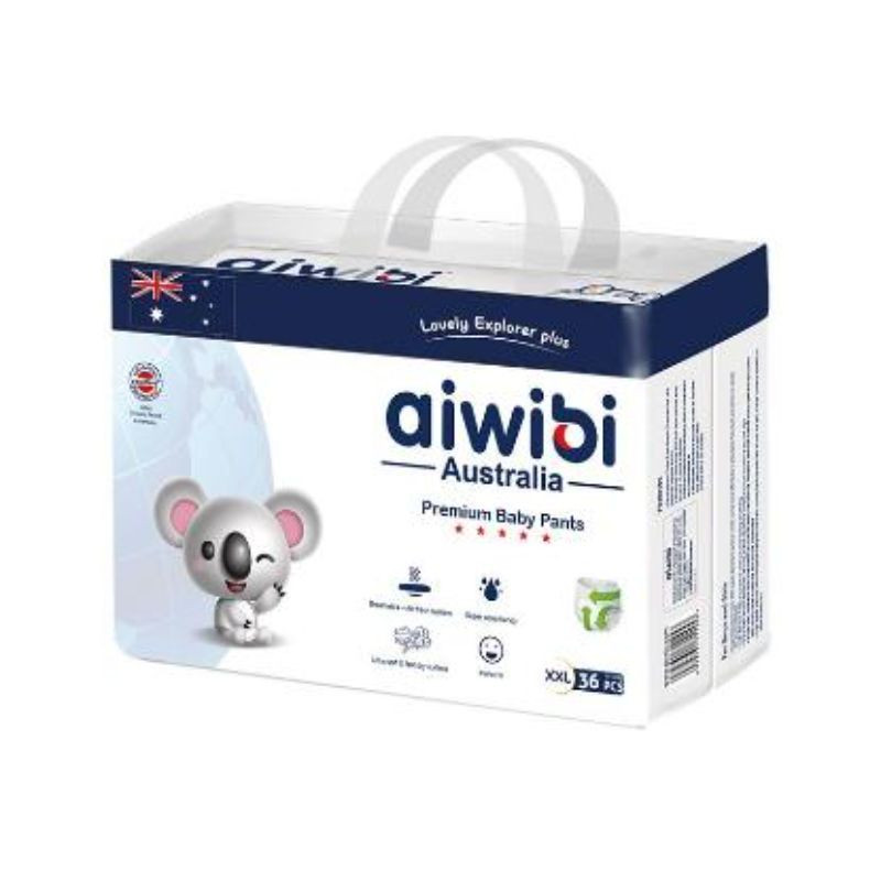 Aiwibi Disposable Breathable Baby Diapers With Elastic Waistband - Xxl36 (Pack Of 3)
