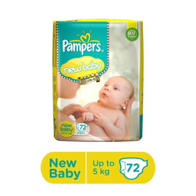 Pampers |Pampers New Baby Diapers 72s x 4 INR 1099 [82316963]