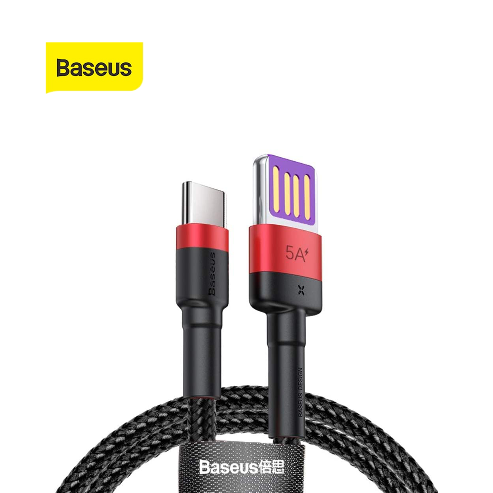 Baseus Cafule Hw Quick Charging Data Cable Usb Double-Sided Blind Interpolation For Type-C 40W 1M Red Black