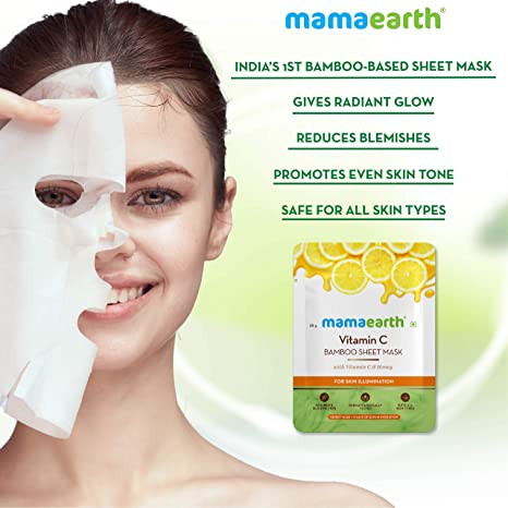 Mamaearth Vitaminc Bamboo Sheet Mask