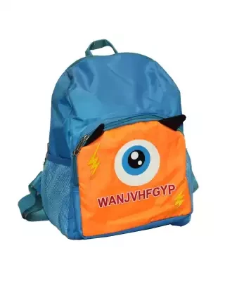 Blue/Orange Monster Eye School Backpack For Kids