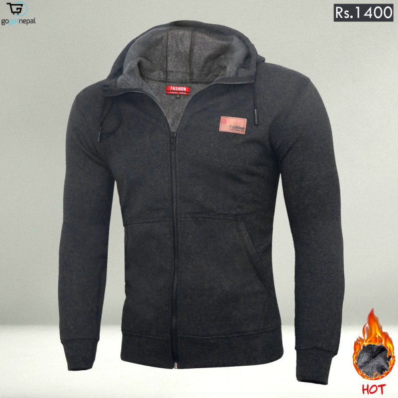 Men's Jumper Hoodie With Thick Fleece Inside For Autumn Season