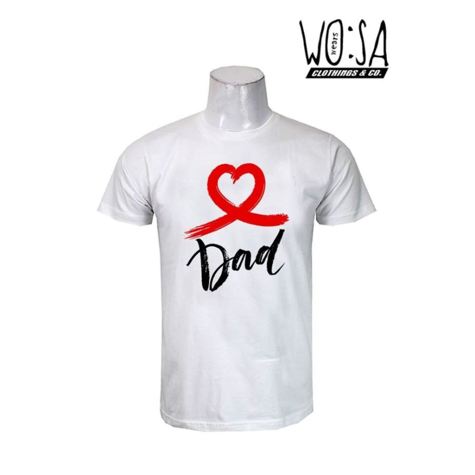 Heart Dad Print T-shirt For Men