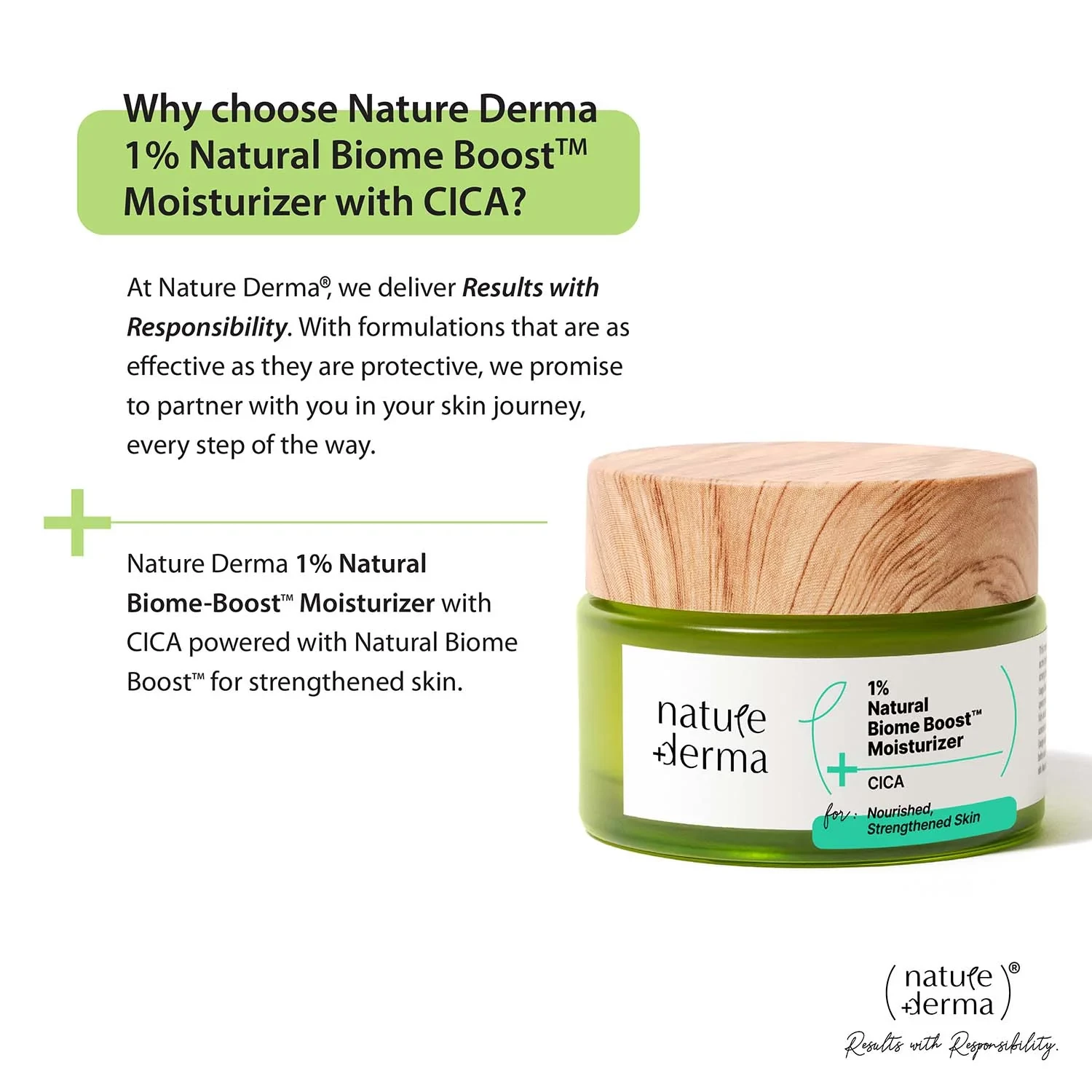 Nature Derma 1% Natural Biome-Boost™ Moisturizer With Cica - 50 Ml