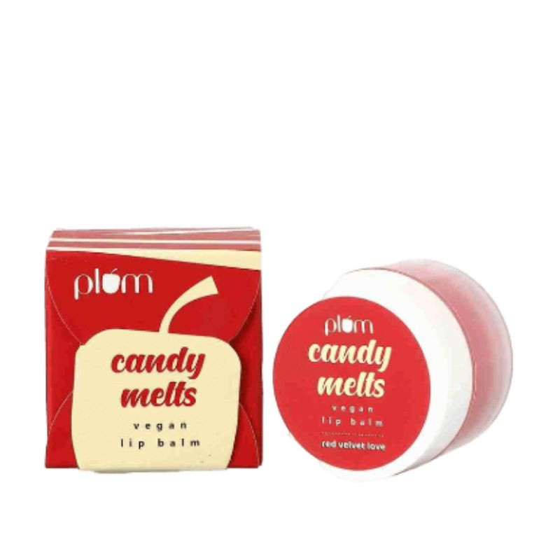 Plum Candy Melts Vegan Lip Balm - Red Velvet Love 12Gm