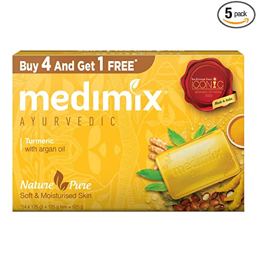 Medimix Turmeric Soap 125Gm 4+1 (5Pcs)