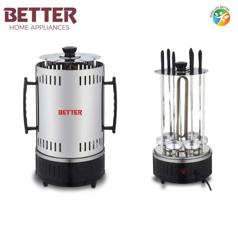 Better Electric Skewer Smokeless Vertical Rotisserie Grill - Barbecue - Kebab Tikka Sekuwa Maker Grill It Up
