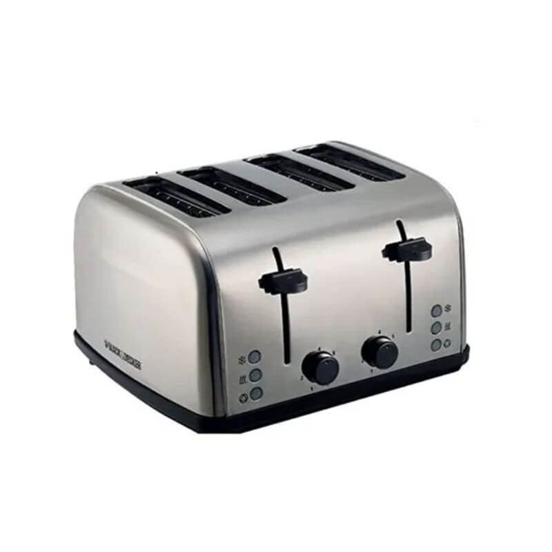 Black and Decker 4 Slice Stainless Steel Toaster With Dual Control ET304-B5