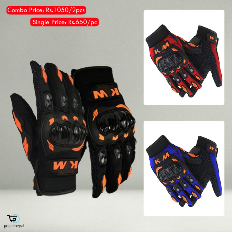 Full Gloves With Hard Plastic Knuckle