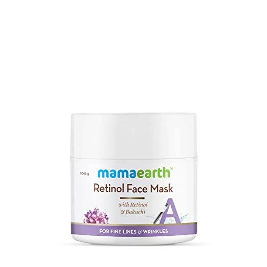 Mamaearth Retinol Facemask With Retinol And Bukuchi For Fine Lines And Wrinkles
