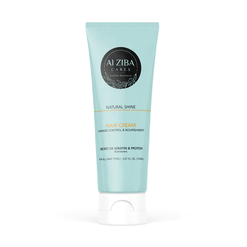 Alziba Natural Shine Hair Cream With Secret Of Keratin, Protein & Multivitamins-150Ml