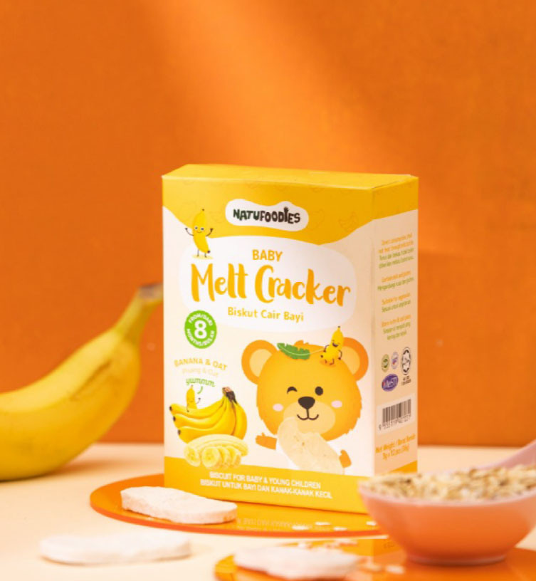 Natufoodies Baby Melt Cracker - Banana & Oat