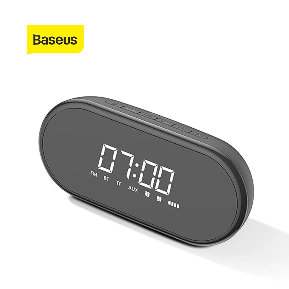 Baseus Encok E09 Wireless Speaker Night Light Bluetooth Speaker With Alarm Portable Wireless Loudspeaker For Bedside