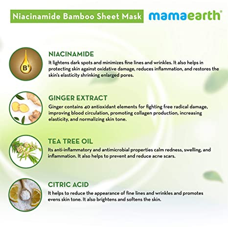 Mamaearth Niacinamide Bamboo Sheetmask