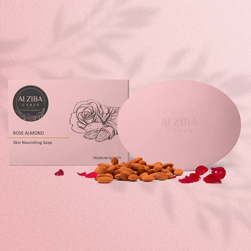 Alziba Rose Almond Skin Nourishing Soap - 100Gm