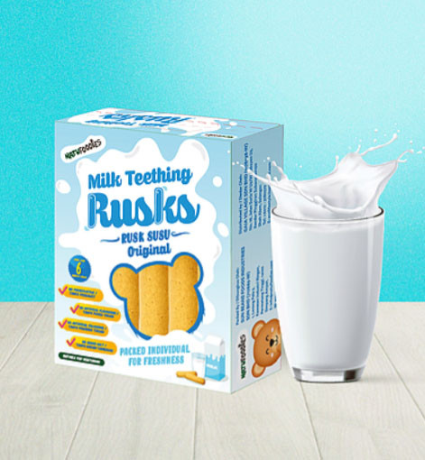Natufoodies Milk Teething Rusks - Original Flavor