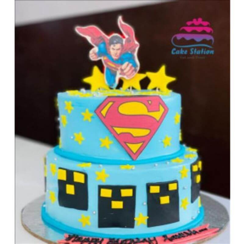 Cake Station Super Man Cake - 1 Pound