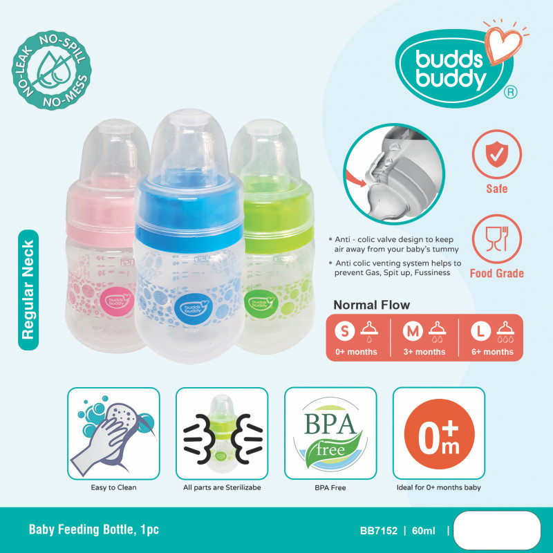 BuddsBuddy Baby Feeding Bottle (60ml)