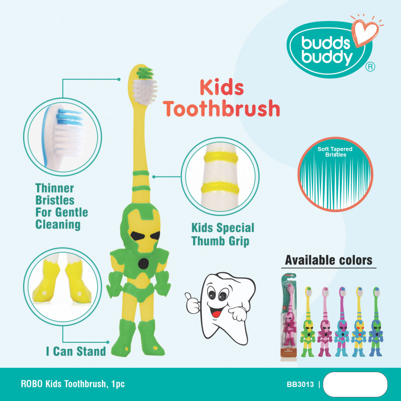 BuddsBuddy Robert Kids Toothbrush (1pc)