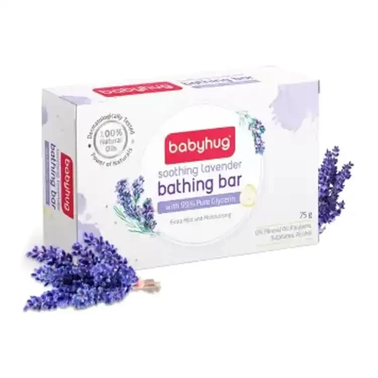 Babyhug Soothing Lavender Glycerin Bathing Bar 75Gm