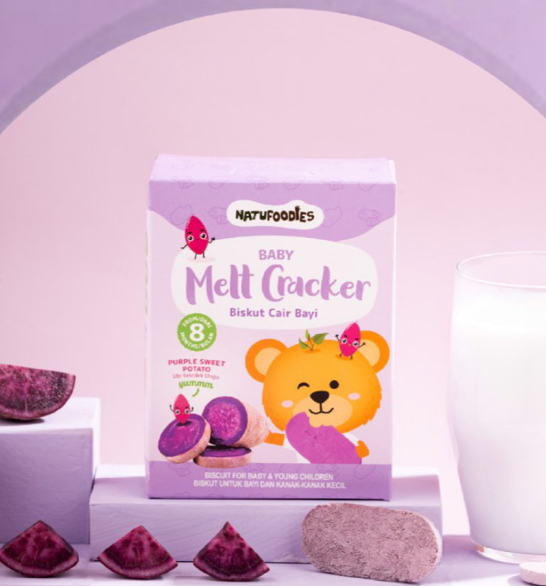 Natufoodies Baby Melt Cracker - Purple Sweet Potato