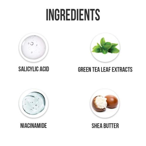 Furr 2% Salicylic Acid & Green Tea Anti Acne Face Moisturizer - 50Gm