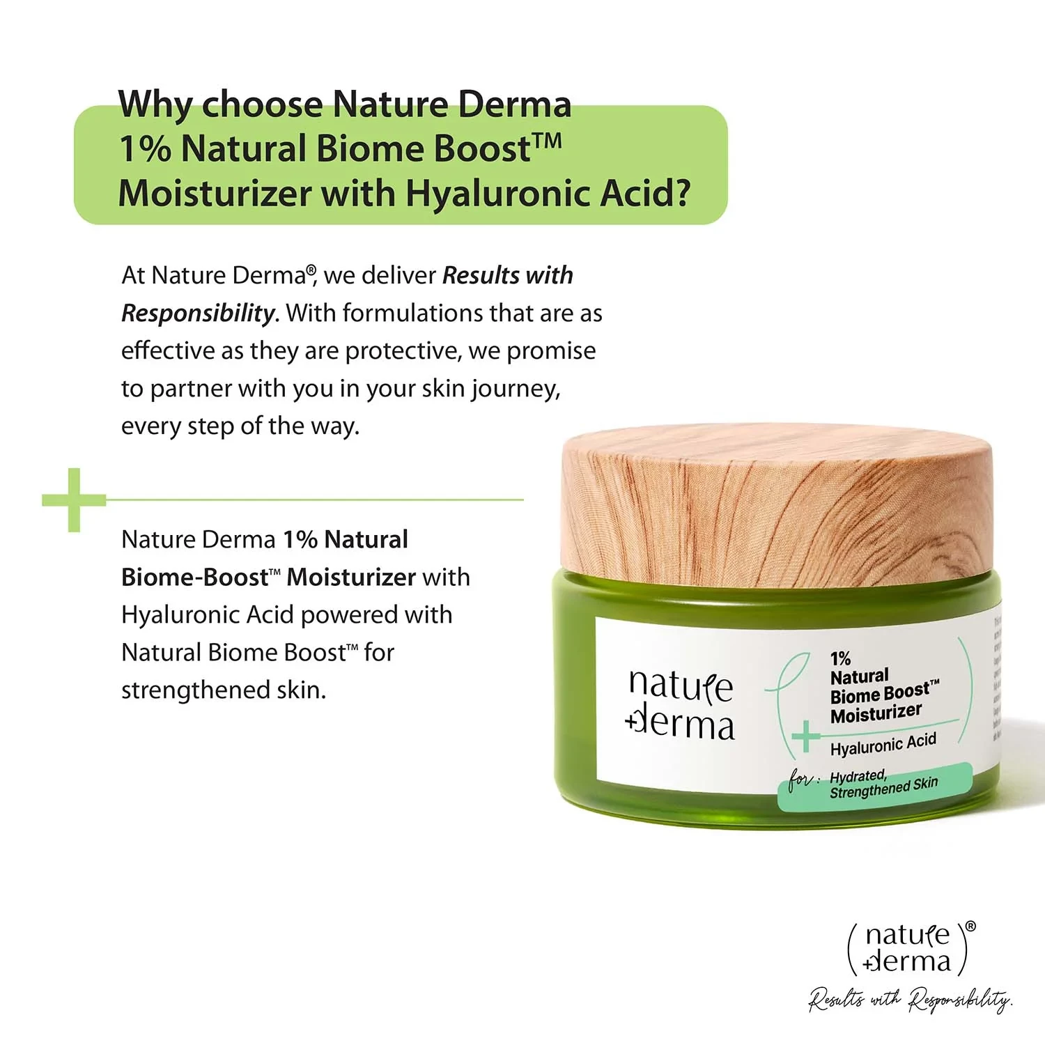 Nature Derma 1% Natural Biome-Boost™ Moisturizer With Hyaluronic Acid - 50Ml