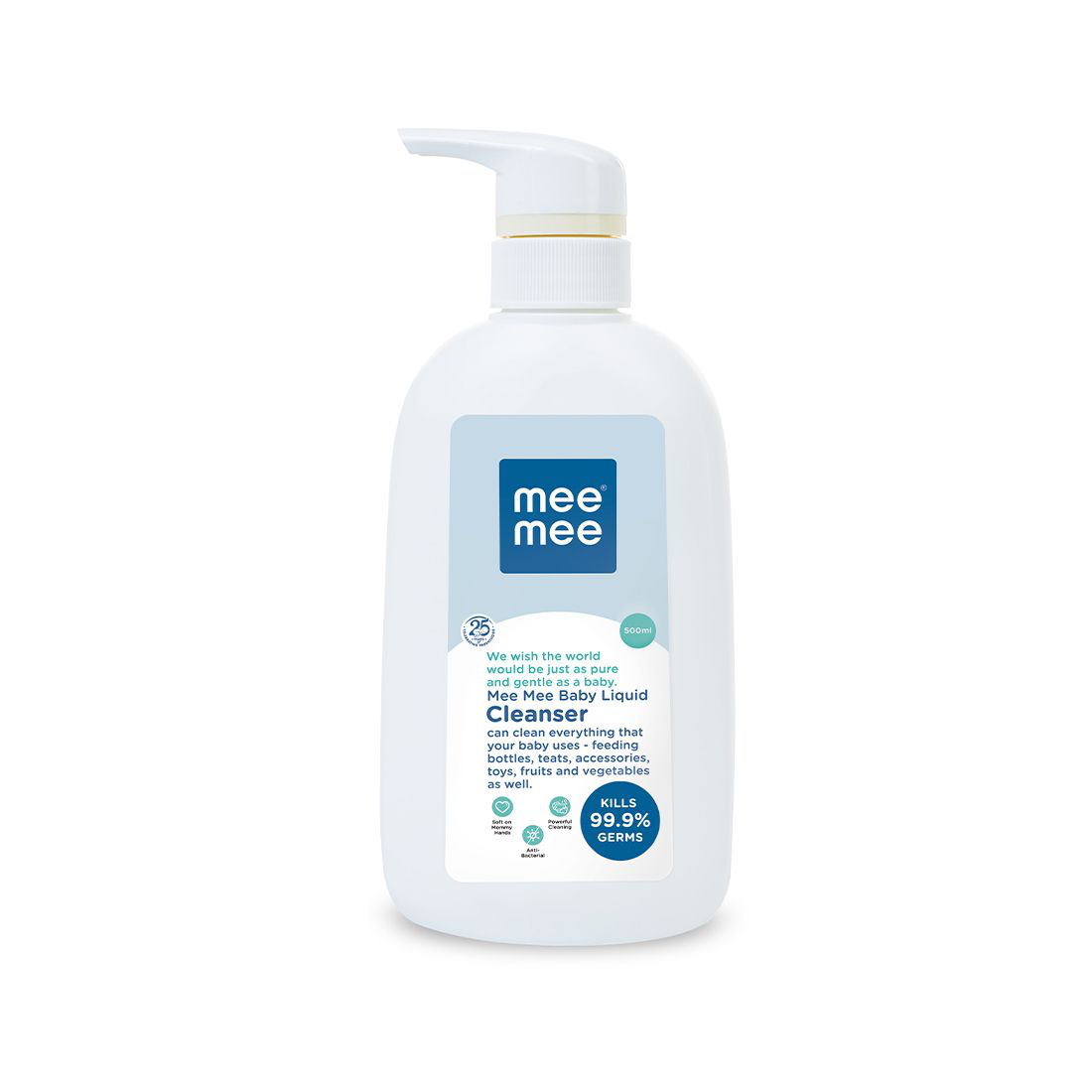 Mee Mee Anti-Bacterial Baby Liquid Cleanser for Fruits, Bottles, Accessories & Toys (500 ml - Bottle)