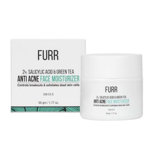 Furr 2% Salicylic Acid & Green Tea Anti Acne Face Moisturizer - 50Gm
