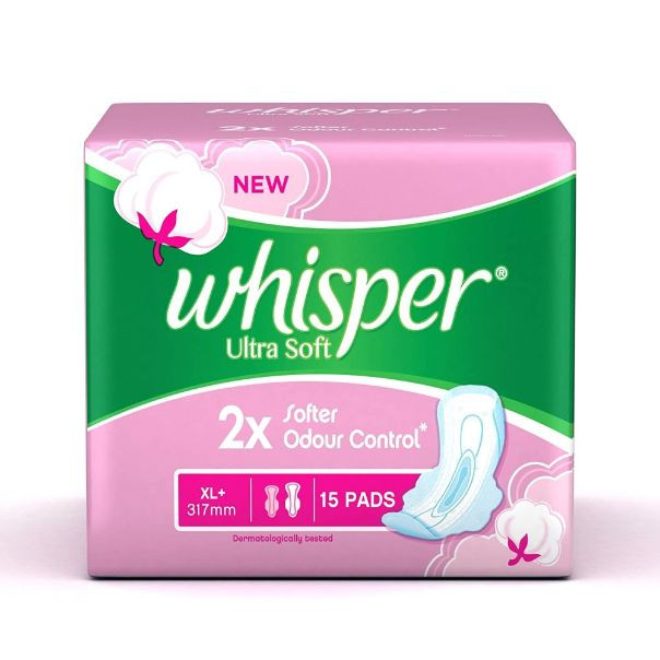 Whisper | Whisper Ultra Soft XL+ 15's x 36 INR 175 [82329714]